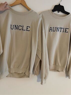 Auntie (S) & Uncle (L) Crewneck Sweatshirts